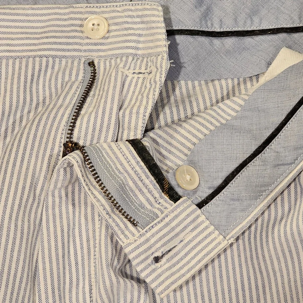 Polo Ralph Lauren Mens Chino Shorts Blue White Striped Classic Fit 9